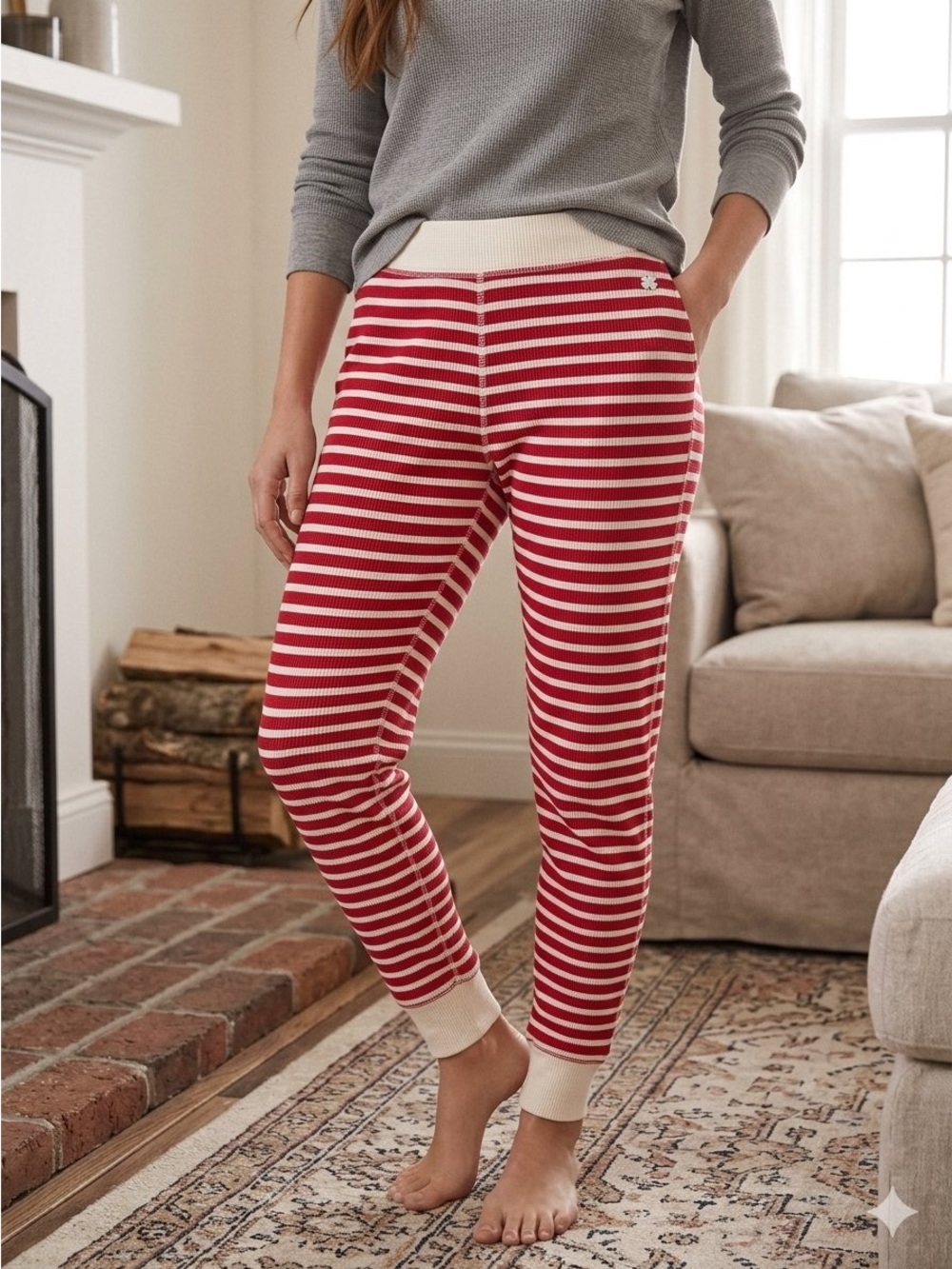 Lucky Brand Waffle knit lounge joggers